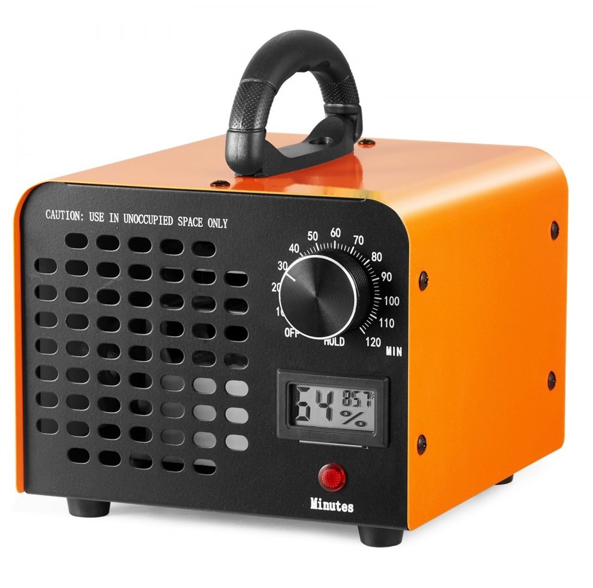 Ozongenerator - Ozonisator Luchtreiniger - Capaciteit 12000 mg/u - Vermogen 80W - Bereik tot 300 m² - Timer 0-120 min - Vochtigheidsweergave - Ontgeurder (6097708523577)