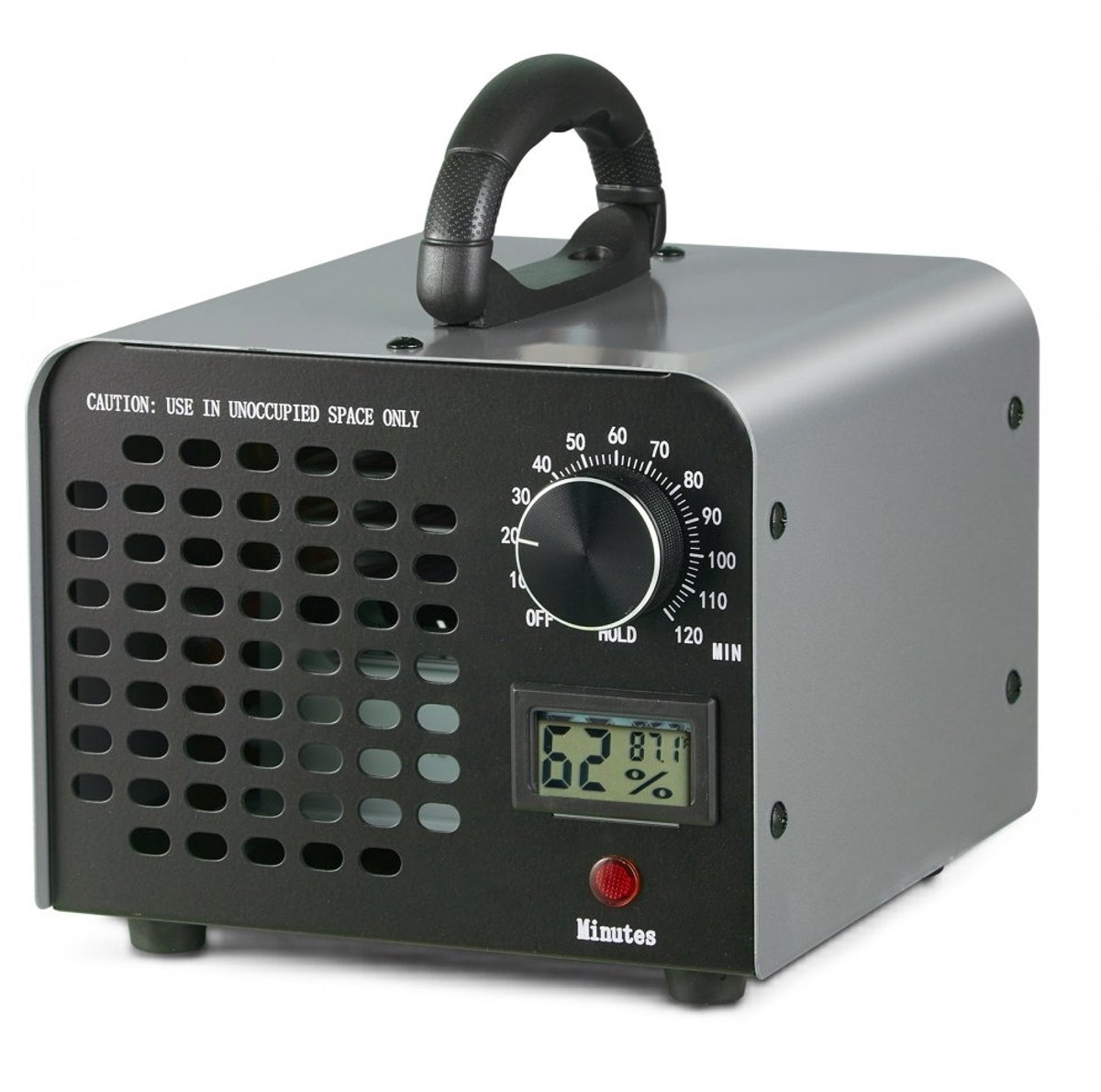Ozongenerator - Ozonisator Luchtreiniger - Capaciteit 36.000 mg/u - Vermogen 115 W - Bereik 300 m² - Timer 0-120 min - Geurverwijdering - Vochtigheidsweergave (6097709546568)