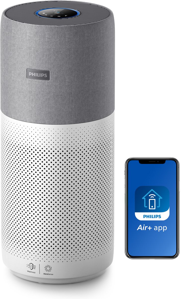 Philips 4000i Series AC4236/10 - Luchtreiniger met HEPA Filter voor XL-ruimten - 610 m³/u - Wit / Grijs - App Connected (8720389002045)