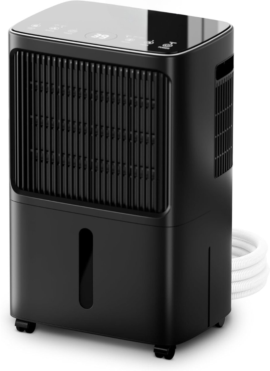 REN® Luchtontvochtiger en luchtreiniger - Luchtontvochtiger slaapkamer - Luchtontvochtiger - Zwart -‎28cm x 31cm x 48cm (6153239684672)
