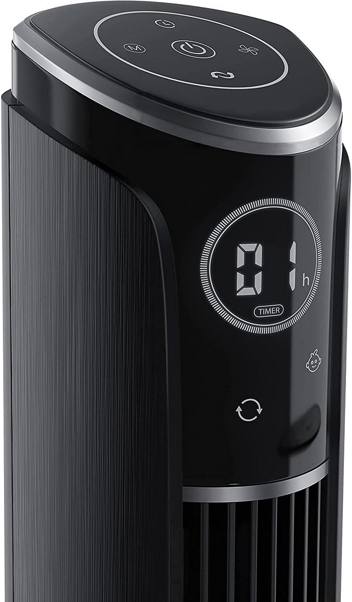 Stil Staande Torenventilator met Timer en Luchtreiniger Zwart (9101120486031)