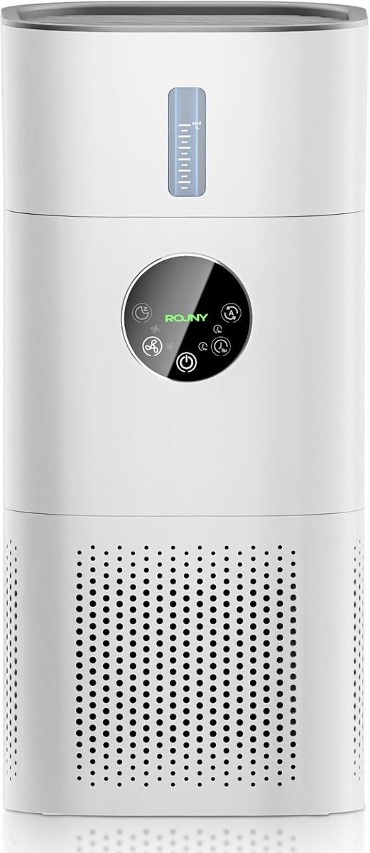 TELEO - 2-in-1 Luchtbevochtiger - Luchtreiniger met vervangbaar HEPA 13 filter + koolstoffilter - 4 Snelheden & Auto-Modus - Timer & Slaapstand ≤25dB - Werkt tegen huisstofmijt, hooikoorts, allergie, stof - Wit - TELEO (8721425410053)