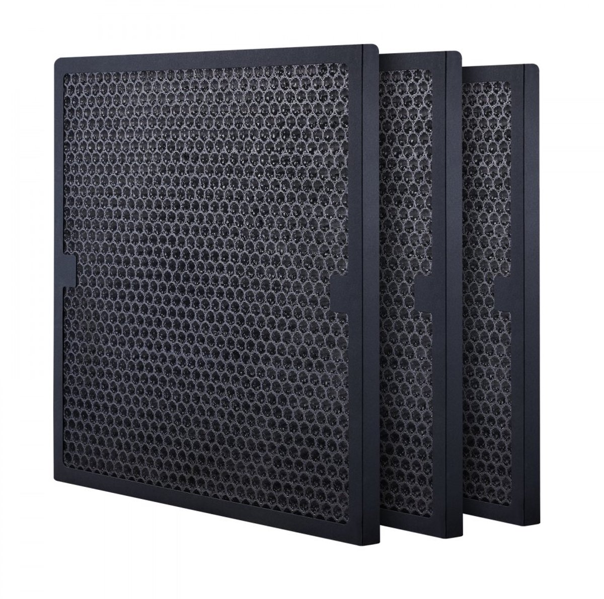 Actieve Koolstoffilters - Vervangfilters Set van 3 - Afmeting 40 x 40 cm - Niveau 2 - Hoog Rendement - Voor Luchtreinigers en Luchtscrubbers - Waterschadeherstel (6097707578554)