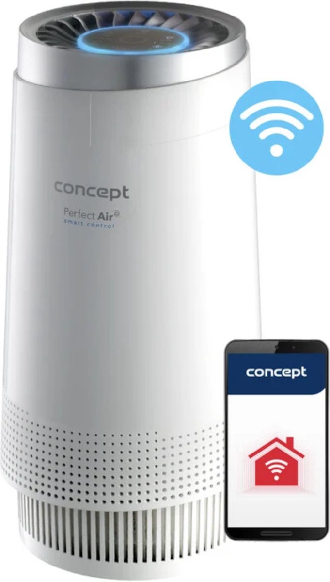 Concept CA1010 luchtreiniger - Perfect Air Smart - 20 m² 32 dB - Wit (8595631020319)