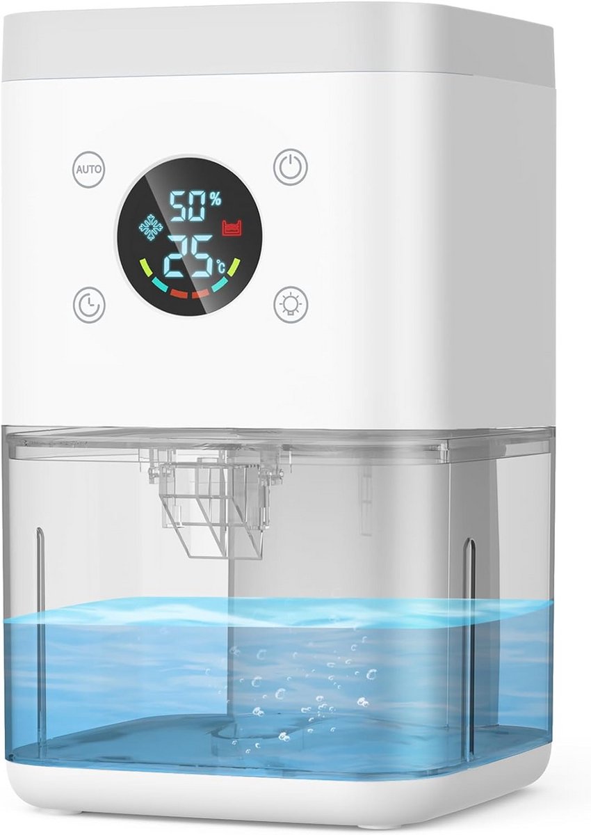 Krachtige Elektrische Luchtontvochtiger 1800ml - Stille Vochtvreter met Luchtreiniging voor Slaapkamer & Badkamer (9101049938314)