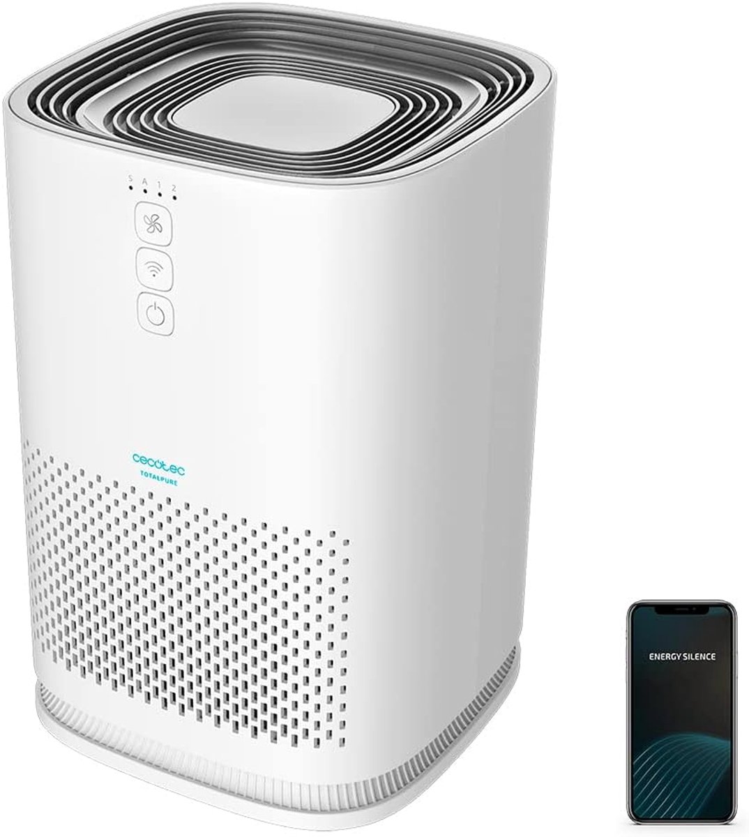 Luchtreiniger - Luchtzuiveraar HEPA - Binnenlucht Verbeteren - Wi-Fi Bediening Ionisator - 40m³ Dekking - Wit (9101157656216)