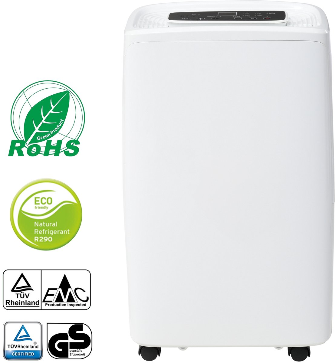 Merdoo Luchtontvochtiger en luchtreiniger - 12L/Dag Krachtige Ontvochtiger met 1.5L Reservoir - ruimtes tot 15m² - 3-in-1 Multifunctioneel - Tegen Muffe Geuren & Vochtproblemen - Ideaal voor Woonkamer, Badkamer & Kelder - Digitaal LED Display - Wit (0733371176820)