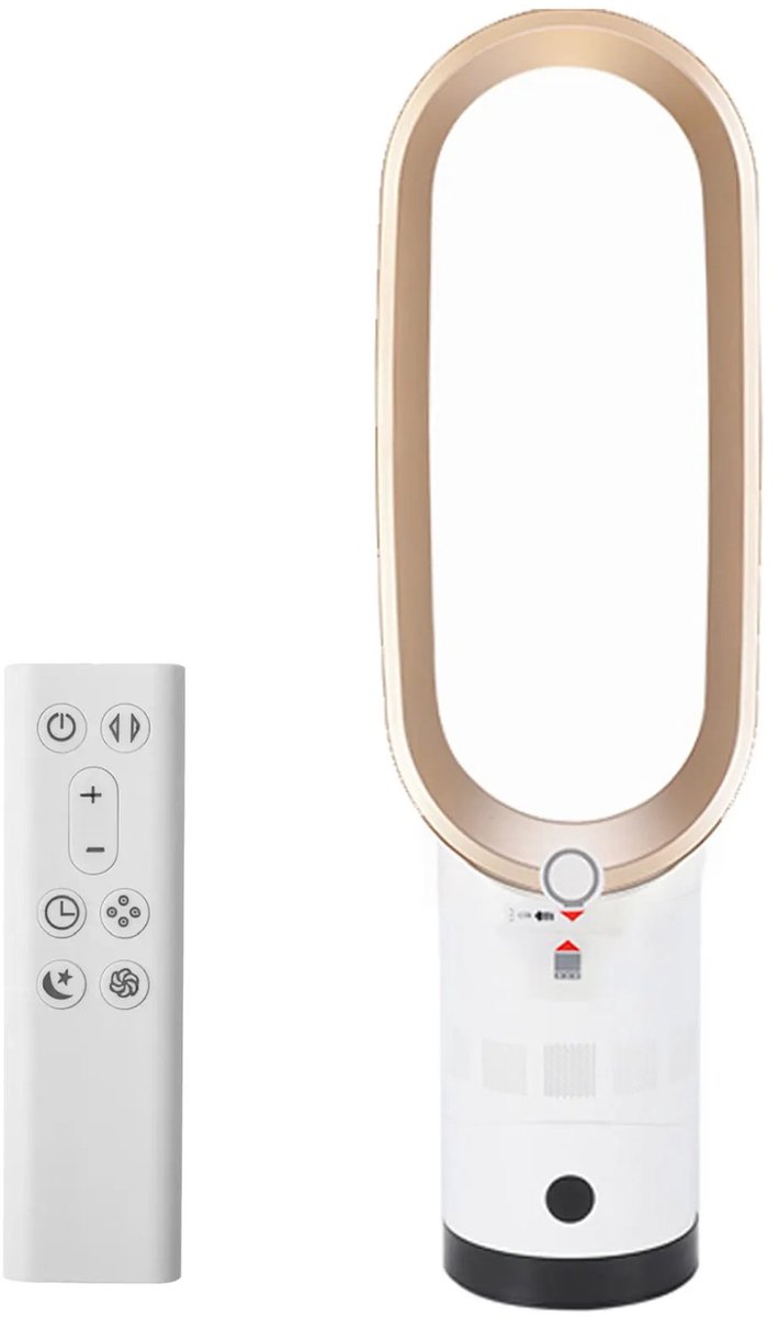 Pelor Bladloze Torenventilator 24 Inch - Luchtreiniger met Koelfilter - 10 Snelheden - Stille Modus - Goud - Veilig & Energiezuinig (8721249662560)