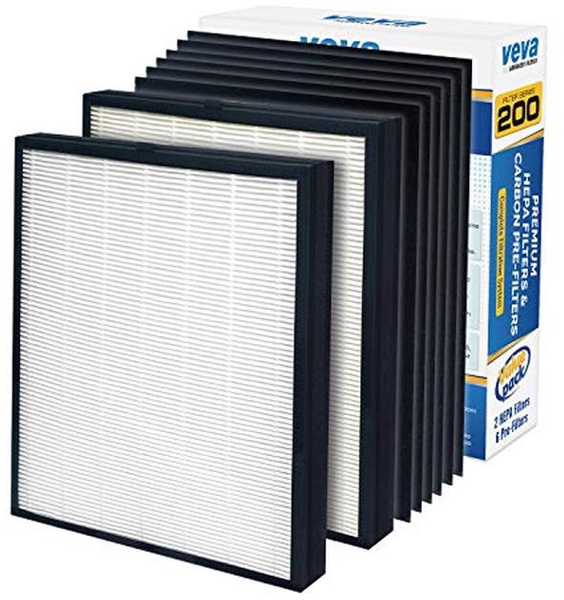 Premium HEPA Vervangingsfilterpakket met Actieve Kool Voorfilters voor Luchtreinigers (9101067410762)