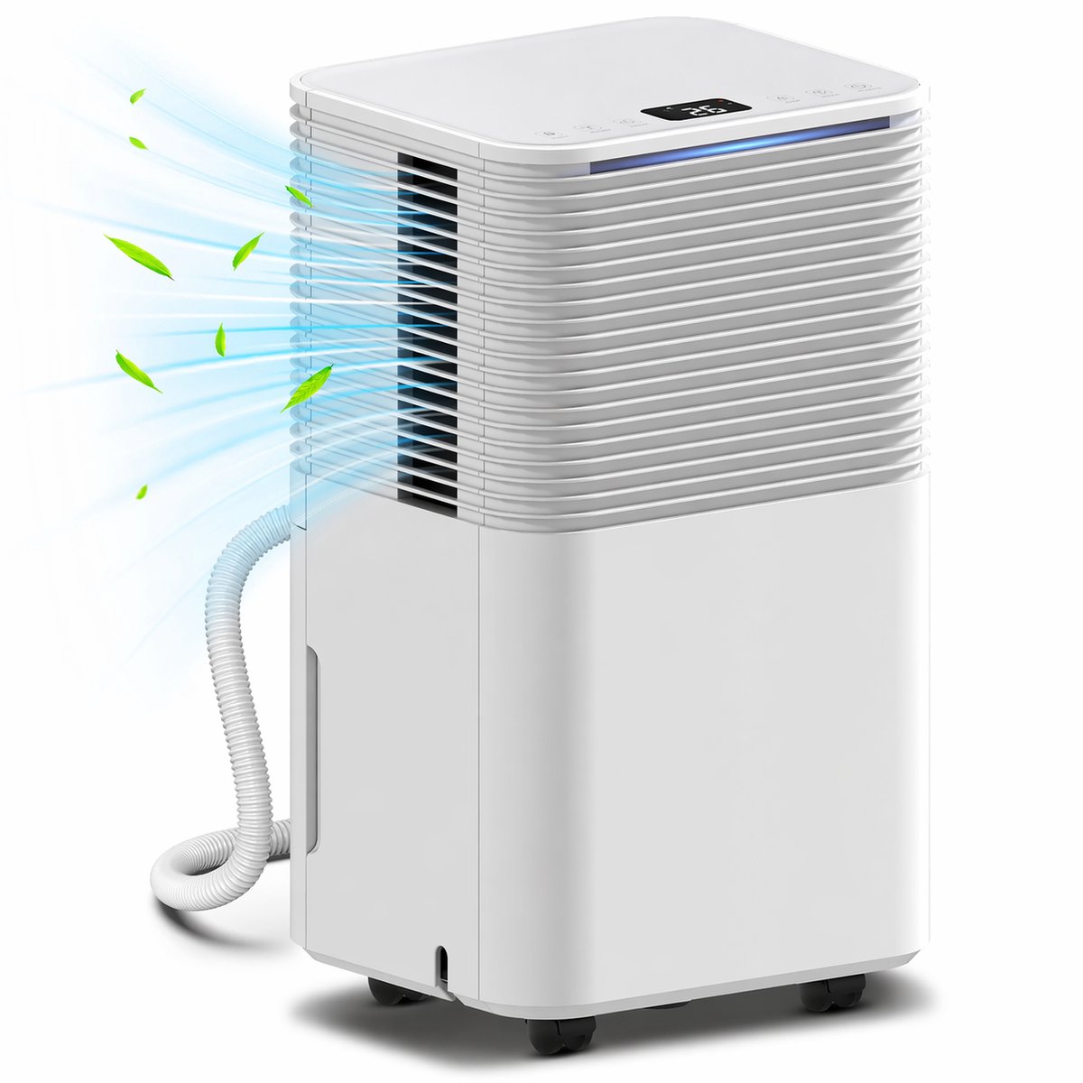 Solvix Luchtontvochtiger - Vochtvreter - Luchtreiniger - Ontvochtiger - 10L/dag - 2L Watertank - Stil - 3 Standen - LED Display - 24H Timer - Voor Slaapkamer, Badkamer en Kantoor (8721569790189)