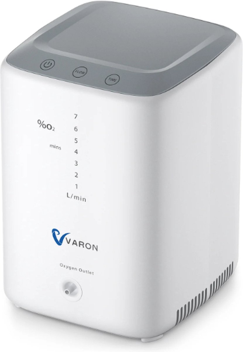 Varon - NT-04 - Zuurstofconcentrator - 2 in 1 - Oxygen Concentrator - Zuurstof Generator - Draagbaar - Zuurstofpomp - Pollen - Zuurstof - Luchtreiniger - 93%+/-3% - 1- 7L/min - Wit (4055937121485)
