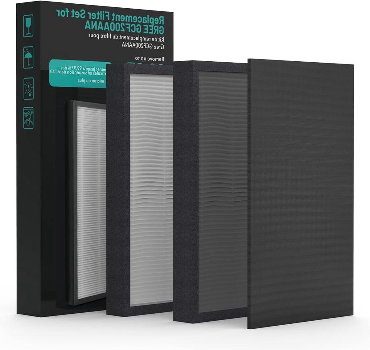 Vervanging H13 True HEPA luchtfilter voor GCF300ANSA - 3-in-1 luchtreiniger - Allergieën Geuren Rook Pollen (8785301330491)