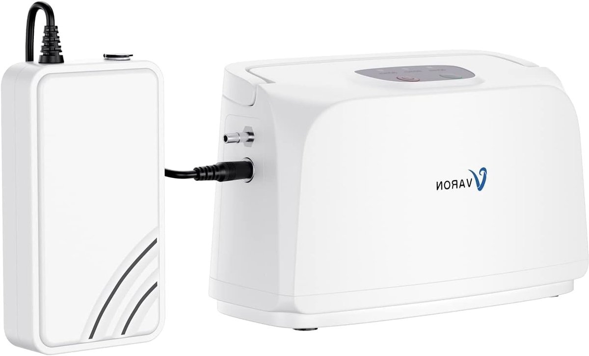 Zuurstofconcentrator - Oxygen Concentrator - Luchtreiniger - Pollen - Zuurstof - Zuurstof Generator - Zuurstofpomp - Draagbaar - 3L/min - Wit (8721577000454)