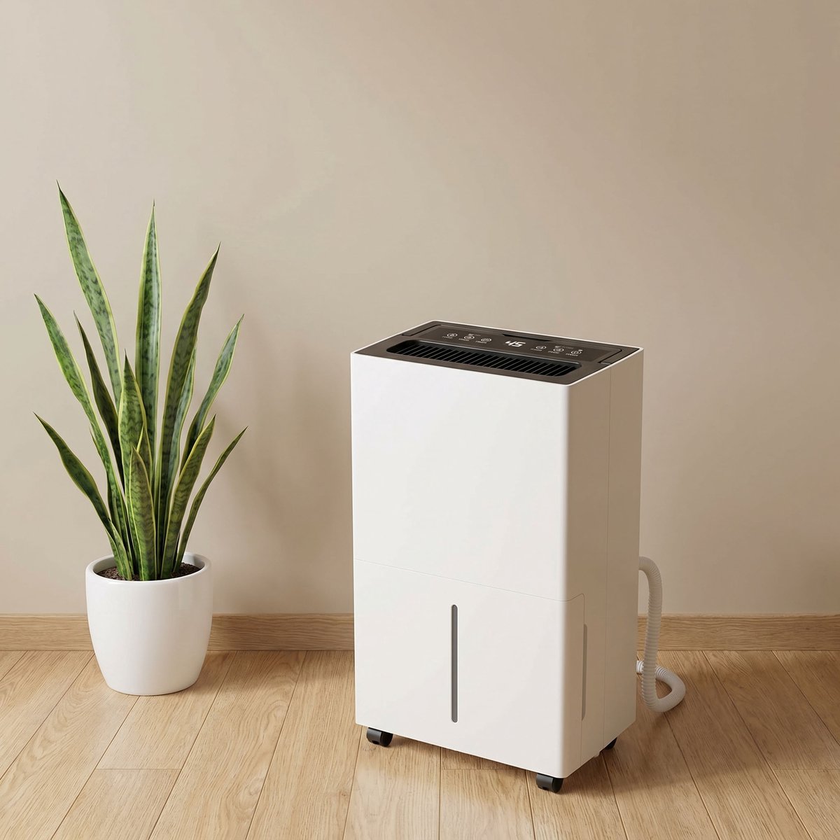20 Luchtontvochtiger & Luchtreiniger - Wasdroogfunctie - Energiezuinig - Ontvochtiger voor Badkamer, Kelder, Zolder & Slaapkamer - Slimme Dehumidifier - Stille automatische uitschakeling - Wit (8721578306357)