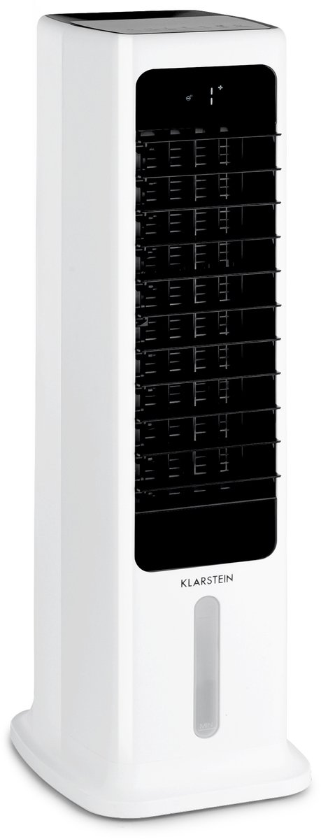 Klarstein luchtkoeler met waterkoeling, 4-in-1 verdampingskoeler, luchtreiniger, luchtbevochtiger & ventilator, mobiele airconditioner luchtkoeler 6L, 60W luchtkoeler met app-bediening, 450m³/h luchtstroom (4060656449789)