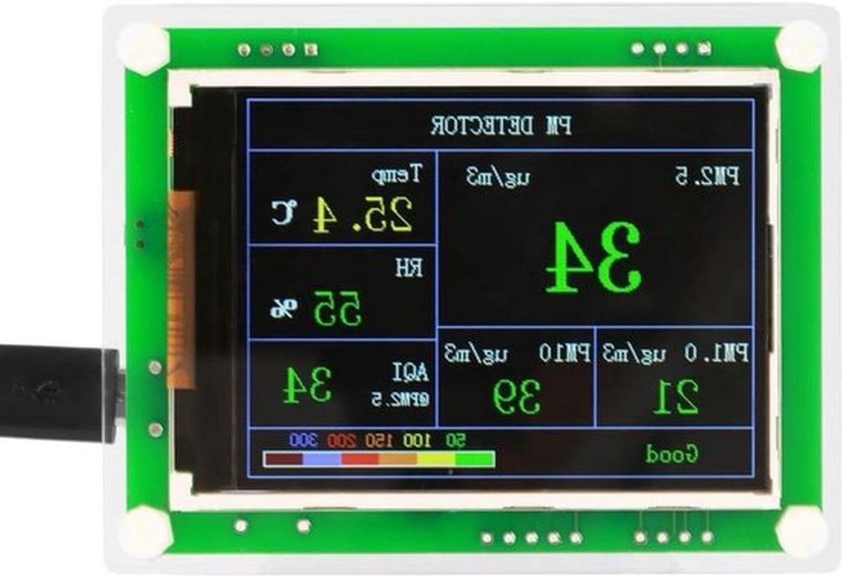 Luchtkwaliteitsmonitor - PM2.5 meting - Draagbaar - Binnen en buiten - Kantoor - Auto - Luchtreiniger - Geschikt voor allergieën - Wit - Draagbare Luchtkwaliteitsmonitor voor Thuisgebruik, Kantoor en Auto. (6386121346758)