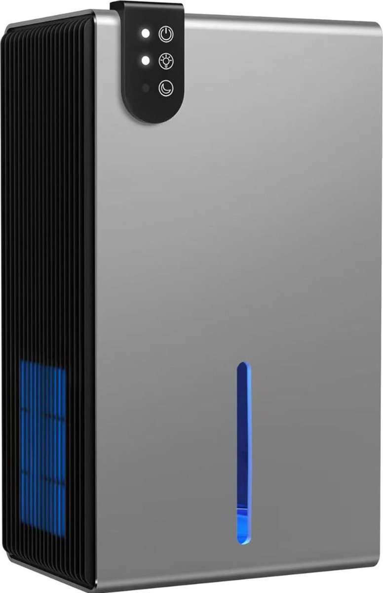 Luchtontvochtiger en Luchtreiniger - Dehumidifier - Luchtontvochtiger Badkamer en Slaapkamer - 2.5L - Grijs (8721008835105)
