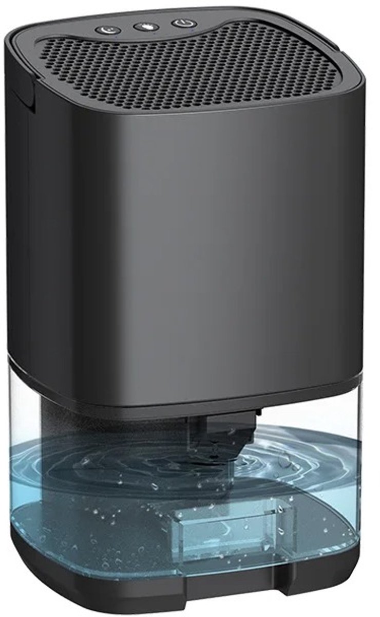 Trexxo - luchtontvochtiger - luchtreiniger - draagbaar - 1 liter reservoir - 20 - 40dB - zwart - Voorkomt schimmel en vochtproblemen (8721516491763)