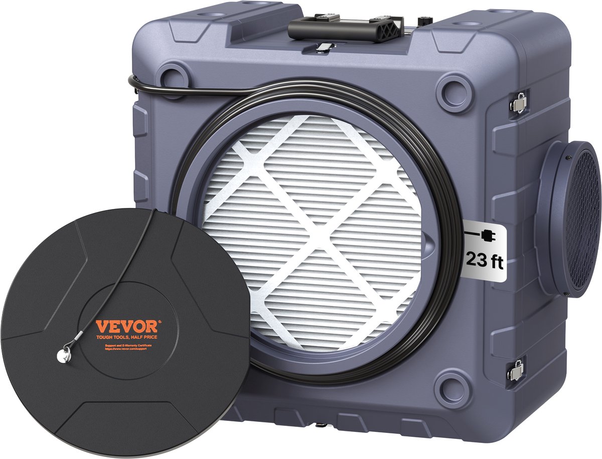 VEVOR Luchtreiniger met 3-Traps Stapelbare Negatieve Luchtmachine 550 CFM (0840349905020)
