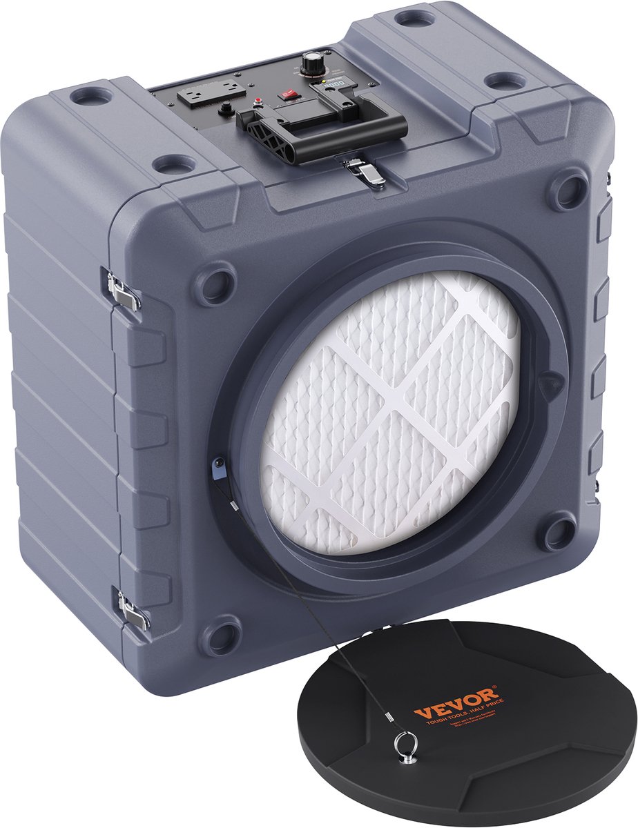 VEVOR Luchtreiniger met 3-Traps Stapelbare Negatieve Luchtmachine met 800 CFM (0840349905037)