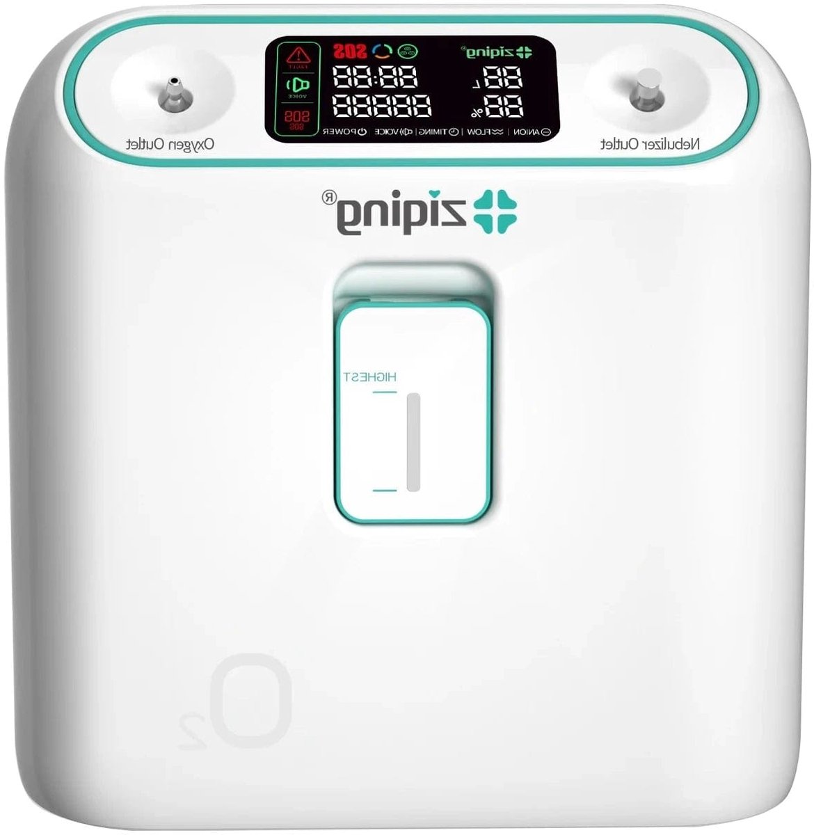 Zuurstofconcentrator - Oxygen Concentrator - Zuurstofpomp - Luchtreiniger - Pollen - Zuurstof - Draagbaar - 96% Concentratie - 1L-8L - Zuurstof Generator - Wit (8721391872008)
